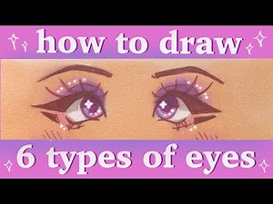 🌸 HOW TO DRAW 6 TYPES OF EYES \\\\ easy tutorial 🌸