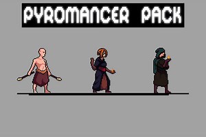 Pyromancer Pixel Sprite Sheets Pack by Free Game Assets (GUI, Sprite, Tilesets)
