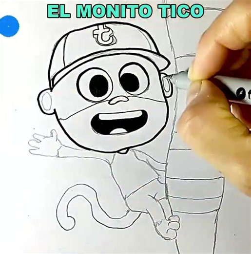 We draw and color Tico the monkey from Zoo Songs | Drawings for children