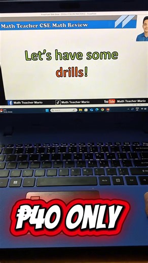 Operations on Fractions‼️ #40pesosOnly #mathteacher #mathtutor #CSEReview | Math Teacher Mario