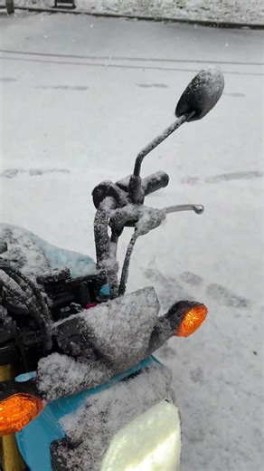 Honda Grom / MSX hit by a snow storm #honda #grom #honda125 #snow #motorcycle #motovlog #rider