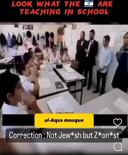 8.1K views · 77 reactions | Z*on*st programming starts young. They program hate and normalize violence from this classroom. | Aliza Kim | Facebook