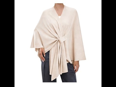 Women's Elegant Shawl Wraps Soft Open Front Poncho Sweater for Fall Winter