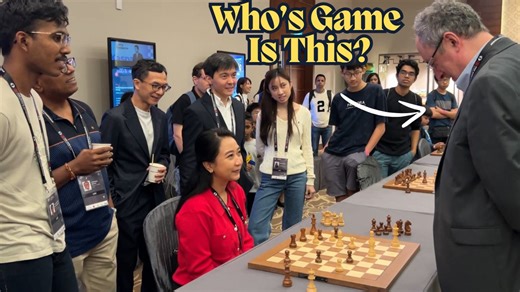 It was the day of game three of the FIDE World Chess Championship in Singapore and a simultaneous exhibition with Chess Legend GM Boris Gelfand was arranged before the round. Though Gelfand won 10-0, there was a challenge set up for the legend. Watch the video to see what happened. Video: ChessBase India #Chess #ChessBaseIndia #gukesh #dinggukesh #dingliren #google #singapore | ChessBase India