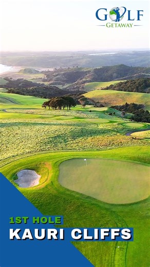 Golf University on Instagram: "Check out the spectacular Kauri Cliffs - First Hole in this Kauri Cliffs - First Hole flyover video by Golf Getaway TV and Golf Getaway Travel. Book your next Round, Stay n Play and / or Golf Getaway at Kauri Cliffs at www.golfgetaway.tv Golf Getaway inspires the part of every golfer that dreams of travelling the world – playing amazing golf courses –witnessing amazing sites and attractions, meeting inspiring people – and sharing their stories. Golf Getaway is Aust