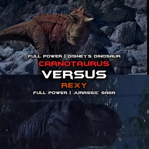 Disney Carnotaurus vs Rexy