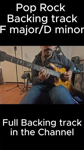 Pop Rock Guitar Solo in F major/D Minor PT2 🎸 #backingtrack #guitarjam #guitar #guitarbackingtrack