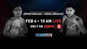 519K views · 485 shares | The Ring's number sixth-ranked Super Flyweight, Jerwin Ancajas is raring to prove his mettle against Israel Gonzalez of Mexico in his US debut! *** Watch the Ancajas-Gonzalez fight LIVE on ESPN5 on February 4 at 10:00 AM. | One Sports | Facebook