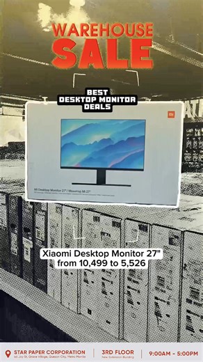 Make your weekend count with stunning visuals and even bigger savings! 👀💻 Score huge discounts on Xiaomi Monitors and more at the Xiaomi Warehouse Sale 2025. Don’t miss out—check the full details in the comments! 🧡✨ | Xiaomi Store Philippines - Grimalkin Corporation