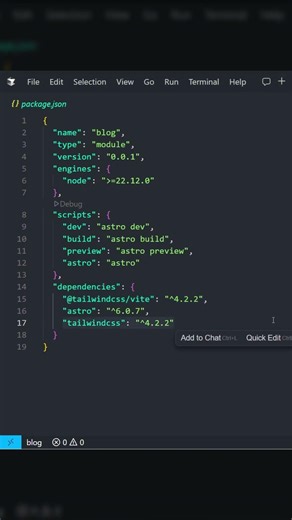 ¡Tailwind en Astro más RÁPIDO que nunca! 🚀 #astrojs #shorts #desarrolloweb