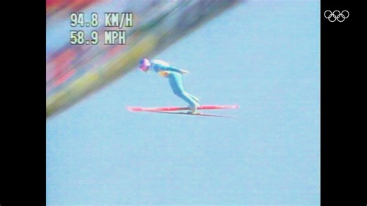 Eddie the Eagle, proof that dreams have no limits. 🎿🦅 Michael David Edwards, mostly known as 'Eddie the Eagle' became the first athlete to represent Great Britain in ski jumping at #Calgary1988. 🇬🇧 His story even inspired a Hollywood movie. Eddie recalls his legendary journey in this episode of 'The Vault', which you can watch here 👉 https://oly.ch/4i3TWDs | Olympics