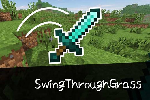 【マイクラ】SwingThroughGrassの紹介と使い方について | 脱・初心者を目指すマインクラフト