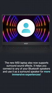 ¿Sabías que...? Puedes configurar un entorno sonoro inmersivo usando cualquier altavoz Bluetooth por medio del software Nahimic de @steelseries en nuestros portátiles para gaming!😮 Aprende más en https://youtu.be/HVtMxMPMWPo #Nahimic #Gaminglaptop #SteeSeries #msinb #gamingpc #msilaptop #laptop #Gaminglaptop | MSI Gaming