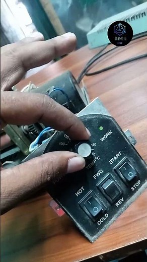 Repairing laminating machine temperature controller sensor and indicator light error fix