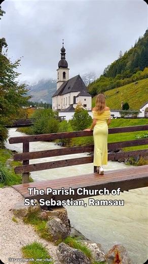 The Parish Church of St. Sebastian in the Bavarian village of Ramsau is one of the most picturesque sights in the Alps. Standing by a mountain river, with views of high peaks and a small wooden bridge, it is among the most photographed places in Germany. The view from the so-called “Painter’s Corner” has become a timeless image of Alpine Bavaria. The church was first built in 1512 under the local provost, and its stone tower was added a century later. In 1699, it was rebuilt in Baroque style, wi