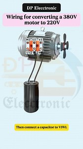 Wiring for converting a 380V motor to 220V... #DPElecctronic #Elecctronic #Electrical #instagramreels #interiordesign #reelsfacebook #electricalwrok #DPElecctronicfollow | 𝐃𝐏 𝐄𝐥𝐞𝐜𝐜𝐭𝐫𝐨𝐧𝐢𝐜