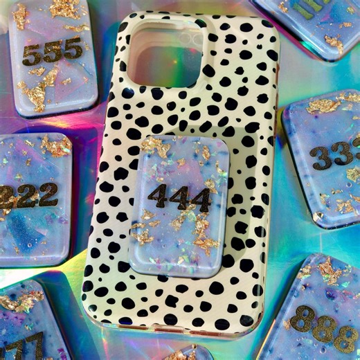 Angel Number Orgonite Cell Phone Sticker | EMF Protection With Shungite, Tourmaline & Selenite - Etsy