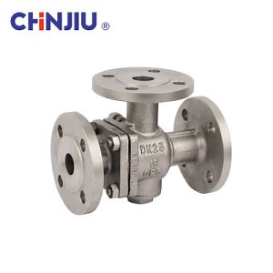 [Hot Item] 304/316 DN150 L/T Port Flange Type Stainless Steel Hand Manual Water Level Control Ball 3 Way Valve