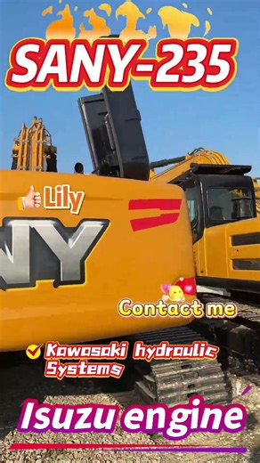 SANY-235, 23-ton Isuzu engine, Kawasaki fully electronically controlled main pump,