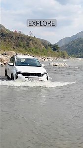 Kia sonet offroading 🎢water crossing #kiasonet #explore #cars #fyp #travel