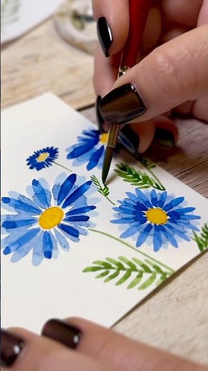 How to paint a daisy | Super easy trick for beginners