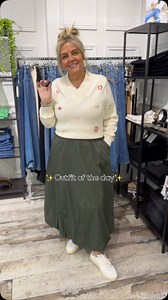 Outfit check with Audrey ✨ Our new Nümph balloon skirt paired with a chunky knit 😍 #donaghysbanbridge #ladiesfashion #banbridge #newin #ootd | Donaghys Banbridge