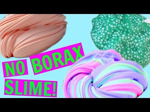 3 WAYS TO MAKE SLIME WITHOUT BORAX! How To Make Slime Without Borax