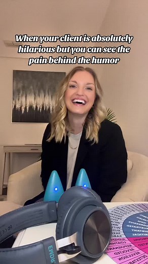 Humor can be a great coping skill and a strong defense mechanism, but a lot of the time humor deflects from underlying pain. Don’t worry, your therapist can see the pain, even if you mask it well with your humor. We see you! 🤍 #therapy #emdr #mentalhealth #sarasota #downtownSRQ #florida #therapist #humor #funny