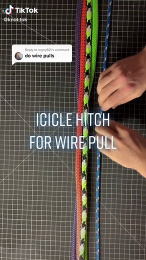 Reply to @mgny82 I’ve never done a wire pull, but this streamlined knot is designed to grip on a vertical slick surface, so maybe it could work? Let me know! #electrical #electrician #rope #line #knots #knottying #rigging #teaching #knotty #fyp #knot #knottok #knotok #knot