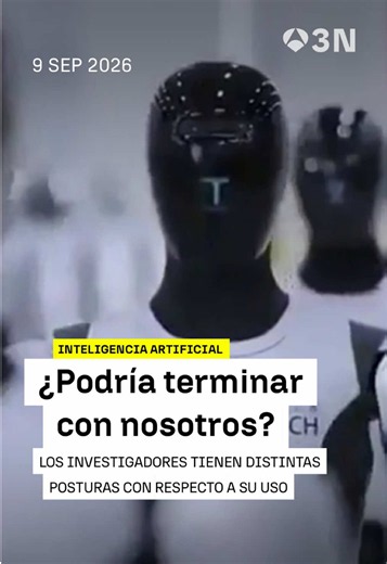 🤖 ¿Podría la inteligencia artificial acabar con la humanidad? ⚠️ Expertos advierten de los riesgos de una IA cada vez más autónoma y difícil de controlar 📲 Más información en antena3noticias.com #Antena3Noticias #Noticias #News #A3N #noticiastiktok