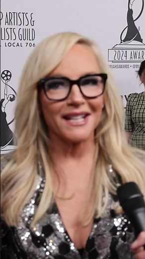 Actress Rachael Harris from Suits Interview at 2024 MakeUp Artists & Hair Stylists Guild Awards