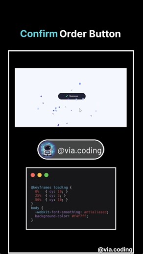Confirm Order Button || #coding #css #animation #uidesignlearning #html #js