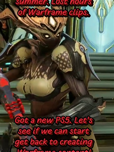 In June 2025, our PS5 crashed and was not repairable. On it was hours of footage for our clips of information, memes, glitches, humor, etc. While I did still play on PS4, the loss of so much footage was a huge setback. We used to upload daily! Here's to 2026, on a new PS5. Collecting clips for uploads. #warframe #warframecommunity #warframetiktok #tennocreate #warframememes