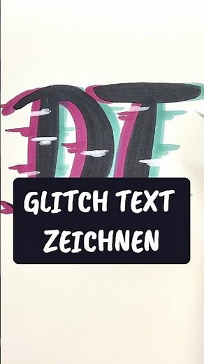Glitch Text Zeichnen - einfacher Effekt für deine Texte #zeichnen #zeichenidee