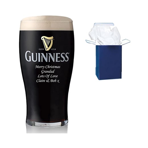 Engraved Guinness Pint Glass, Personalised Christmas Gift Birthday Gift - Etsy UK