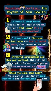 Unraveling the Mystery of Your Cortisol Curve Hey there, it's Dr. Brad Shook. Today, let's talk about something that affects nearly all of your body's systems - the adrenal hormone cortisol. This hormone fluctuates throughout the day, peaking in the morning and bottoming out at night. But what happens when this pattern deviates? 🤔 Studies show that a flat cortisol curve, where cortisol secretion changes very little throughout the day, is associated with negative health indicators and a shorter 