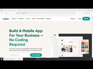 NO CODING SKILLS App-Building basic step-by-step guide with ADALO!