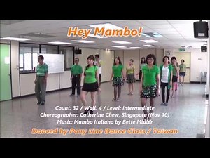 Hey Mambo!｜Line Dance by Catherine Chew｜Demo & Walk Through｜嘿曼波!｜含導跳
