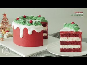 🎄크리스마스🎄 코코넛 레드벨벳 케이크 만들기 : Christmas Coconut Red Velvet Cake Recipe | Cooking tree