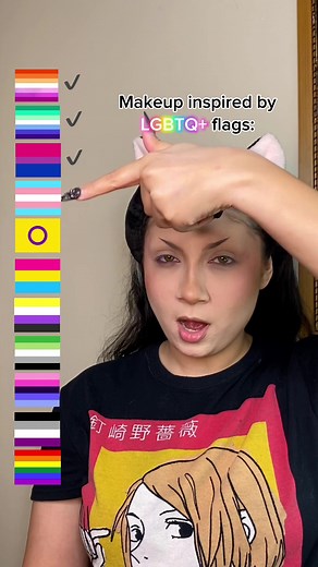 Trans edition 🏳️‍⚧️ #transprideflag #makeup #lgbt #tutorial #altmakeup #graphicliner #makeupinspiredbyprideflags