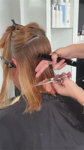 Bob cut hairstyle #video #grandma #hair #haircut #blonde #hairtok #hairstyle #blowup