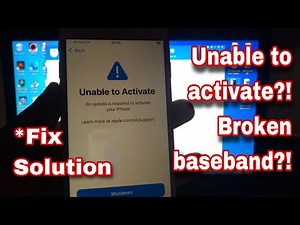 Unable to activate device | broken baseband fix for all iphones | how to restore baseband