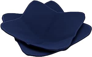 Set 2X Dark Blue 7" sq. x 4"H Microwave Polyester Bowl Holder Potholders - Microwavable Soup Bowls Cozy - Hot Pads Holders for Hot Food Quilted - Bowl Cozies for Microwave Kitchen Accessories, Gadgets