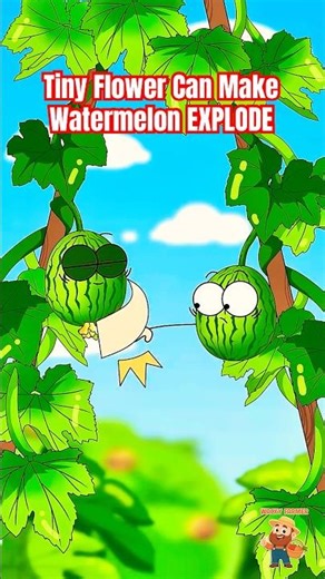 The Tiny Flower That Can Make a Watermelon EXPLODE 🍉 #watermelon #animation