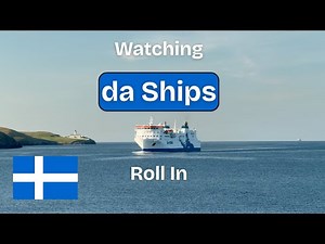 Ships slowly arriving into Lerwick: MV Corinthian, Helliar, Hjaltland & Inter Barents