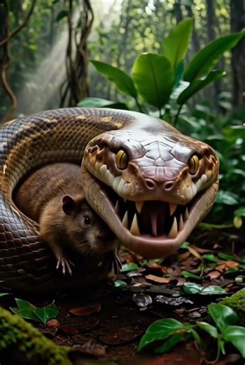 This Giant Python Hunts Like a Monster” #shorts #wildlife #dangerousanimals #python #naturefacts