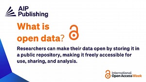 Open data allows anyone to access, use, and learn from research. That’s why we encourage authors to deposit their datasets in publicly available repositories. #OAweek Learn more  https://aippub.org/4fguLdV | AIP Publishing | Facebook