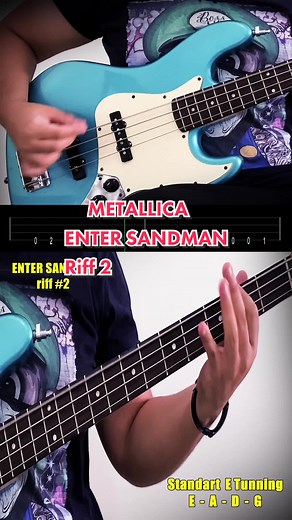 How to Play Metallica's Enter Sandman on Bass | Easy Tabs Tutorial