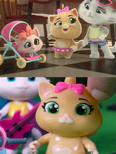 Hope is throwing her food! 😂 Cartoon vs Toys 🧸 #44Cats