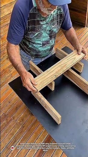 DIY Modern Floating Wall Shelf From Reclaimed Wood
